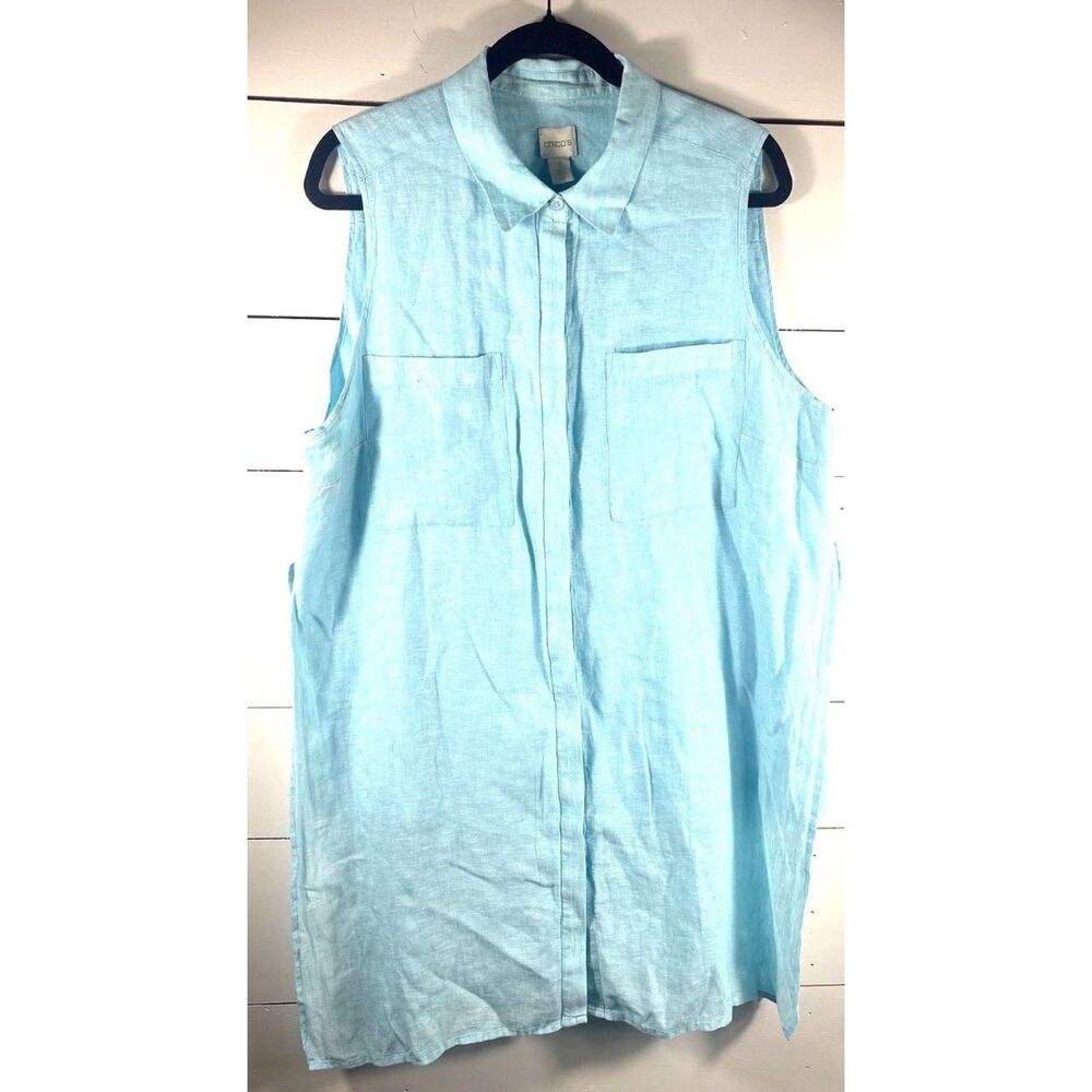 Chico-s Women's Blue Casual-dresses